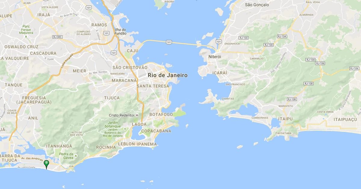 ਨਕਸ਼ਾ ਦੇ ਬੀਚ Barra da Tijuca
