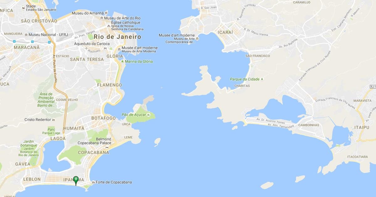 ਨਕਸ਼ਾ ਦੇ ਬੀਚ Ipanema