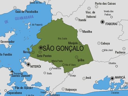 ਨਕਸ਼ਾ ਦੇ ਸਾਓ Gonçalo ਨਗਰਪਾਲਿਕਾ