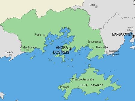 ਨਕਸ਼ਾ ਦੇ Angra dos Reis ਨਗਰਪਾਲਿਕਾ
