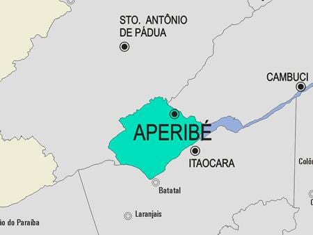ਨਕਸ਼ਾ ਦੇ Aperibé ਨਗਰਪਾਲਿਕਾ