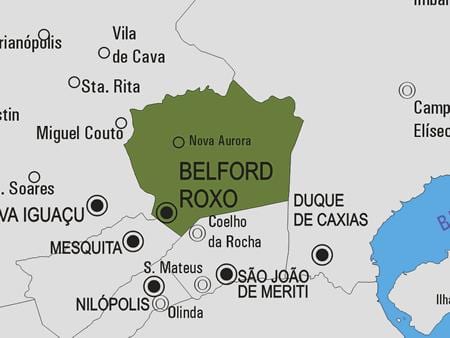 ਨਕਸ਼ਾ ਦੇ Belford Roxo ਨਗਰਪਾਲਿਕਾ