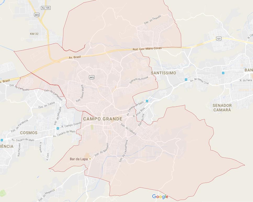 ਨਕਸ਼ਾ ਦੇ Campo Grande