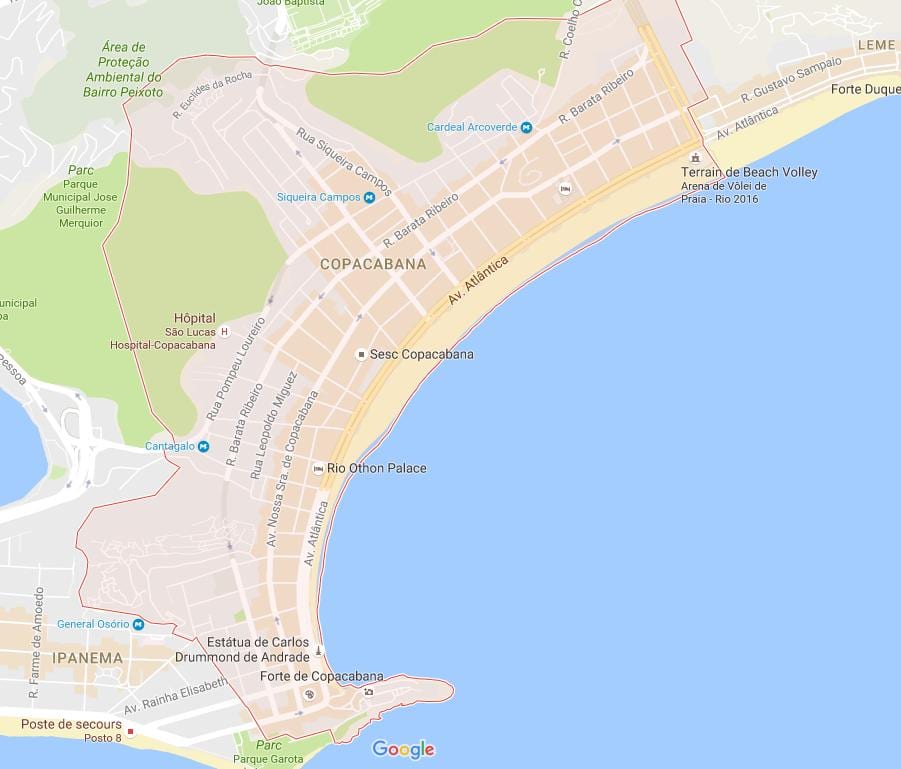 ਨਕਸ਼ਾ ਦੇ Copacabana