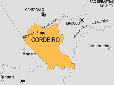 ਨਕਸ਼ਾ ਦੇ Cordeiro ਨਗਰਪਾਲਿਕਾ