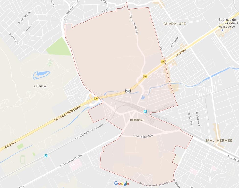 ਨਕਸ਼ਾ ਦੇ Deodoro