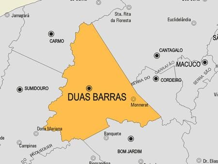 ਨਕਸ਼ਾ ਦੇ Duas Barras ਨਗਰਪਾਲਿਕਾ