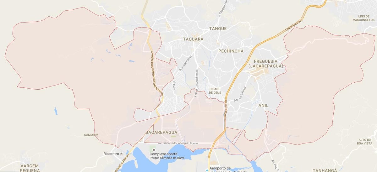 ਨਕਸ਼ਾ ਦੇ Jacarepaguá
