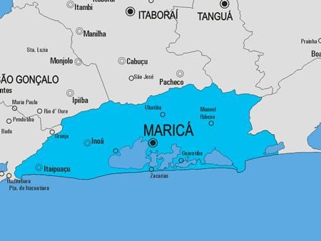 ਨਕਸ਼ਾ ਦੇ Maricá ਨਗਰਪਾਲਿਕਾ