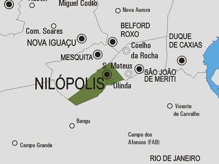 ਨਕਸ਼ਾ ਦੇ Nilópolis ਨਗਰਪਾਲਿਕਾ