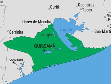 ਨਕਸ਼ਾ ਦੇ Quissamã ਨਗਰਪਾਲਿਕਾ