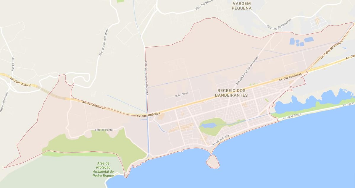 ਨਕਸ਼ਾ ਦੇ Recreio dos Bandeirantes