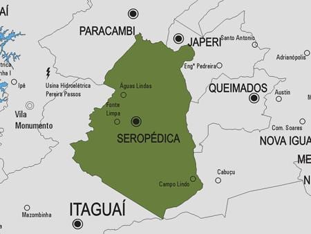 ਨਕਸ਼ਾ ਦੇ Seropédica ਨਗਰਪਾਲਿਕਾ
