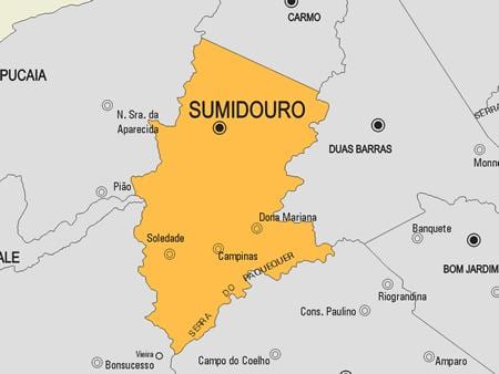 ਨਕਸ਼ਾ ਦੇ Sumidouro ਨਗਰਪਾਲਿਕਾ