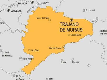 ਨਕਸ਼ਾ ਦੇ Trajano de Morais ਨਗਰਪਾਲਿਕਾ