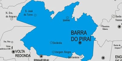 ਨਕਸ਼ਾ ਦੇ Barra ਕਰਦੇ Piraí ਨਗਰਪਾਲਿਕਾ