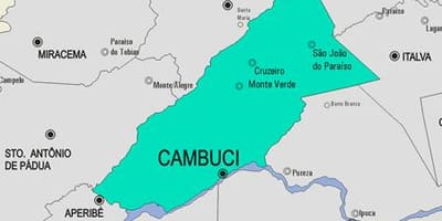 ਨਕਸ਼ਾ ਦੇ Cambuci ਨਗਰਪਾਲਿਕਾ