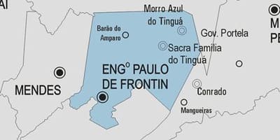 ਨਕਸ਼ਾ ਦੇ Engenheiro ਪੌਲੋ de Frontin ਨਗਰਪਾਲਿਕਾ
