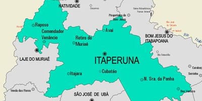 ਨਕਸ਼ਾ ਦੇ Itaperuna ਨਗਰਪਾਲਿਕਾ