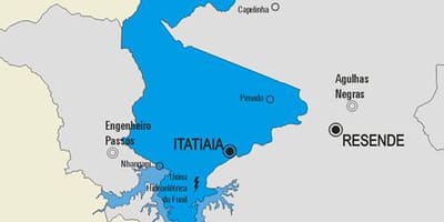 ਨਕਸ਼ਾ ਦੇ Itatiaia ਨਗਰਪਾਲਿਕਾ