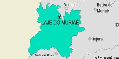 ਨਕਸ਼ਾ ਦੇ Laje do Muriaé ਨਗਰਪਾਲਿਕਾ