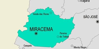 ਨਕਸ਼ਾ ਦੇ Miracema ਨਗਰਪਾਲਿਕਾ