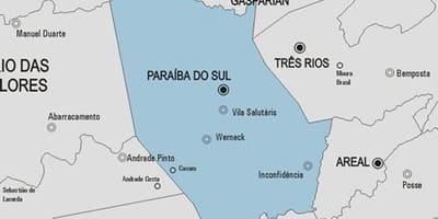 ਨਕਸ਼ਾ ਦੇ Paraíba do Sul ਨਗਰਪਾਲਿਕਾ