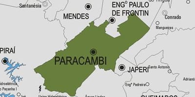 ਨਕਸ਼ਾ ਦੇ Paracambi ਨਗਰਪਾਲਿਕਾ