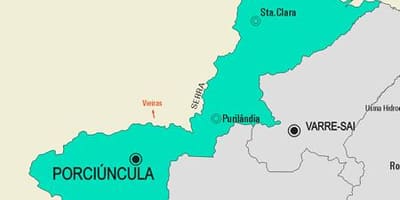 ਨਕਸ਼ਾ ਦੇ Porciúncula ਨਗਰਪਾਲਿਕਾ