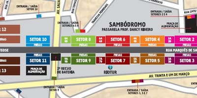 ਨਕਸ਼ਾ ਦੇ Sambódromo