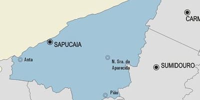 ਨਕਸ਼ਾ ਦੇ Sapucaia ਨਗਰਪਾਲਿਕਾ