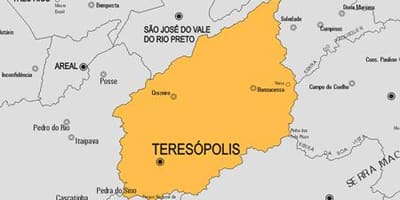 ਨਕਸ਼ਾ ਦੇ Teresópolis ਨਗਰਪਾਲਿਕਾ