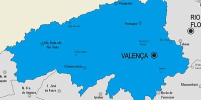 ਨਕਸ਼ਾ ਦੇ Valença ਨਗਰਪਾਲਿਕਾ
